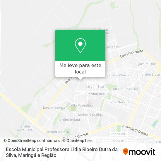 Escola Municipal Professora Lidia Ribeiro Dutra da Silva mapa