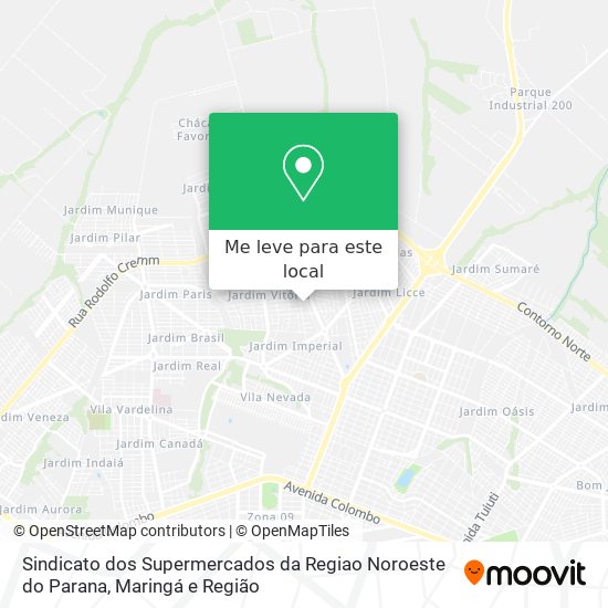 Sindicato dos Supermercados da Regiao Noroeste do Parana mapa
