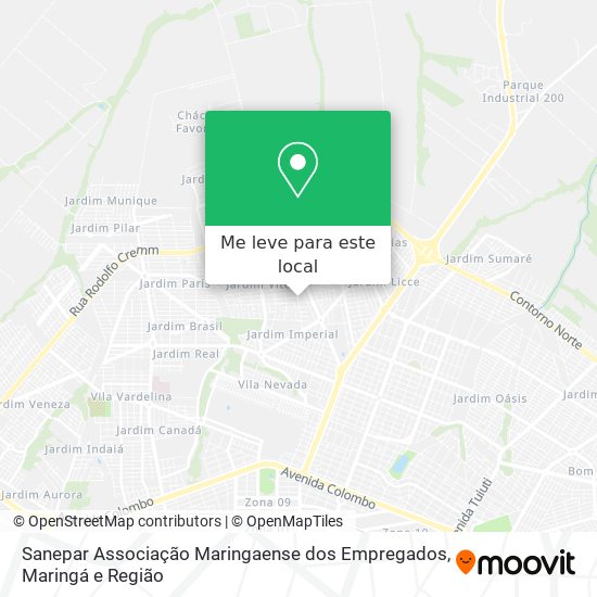 Sanepar Associação Maringaense dos Empregados mapa