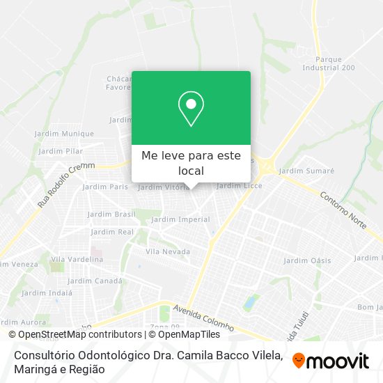 Consultório Odontológico Dra. Camila Bacco Vilela mapa