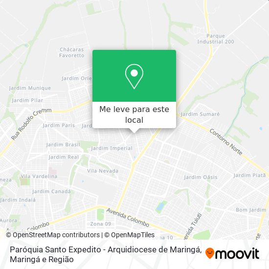 Paróquia Santo Expedito - Arquidiocese de Maringá mapa