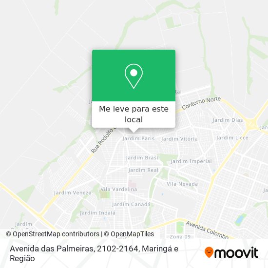 Avenida das Palmeiras, 2102-2164 mapa