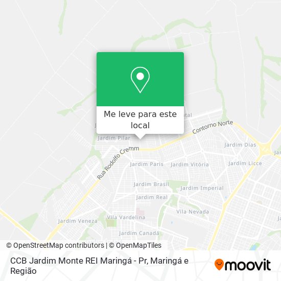 CCB Jardim Monte REI Maringá - Pr mapa