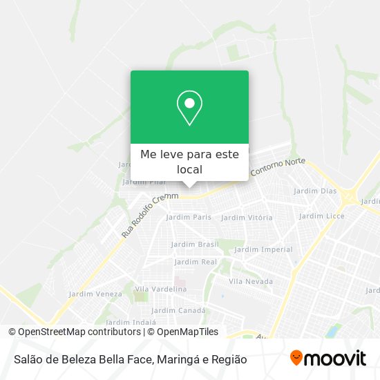 Salão de Beleza Bella Face mapa