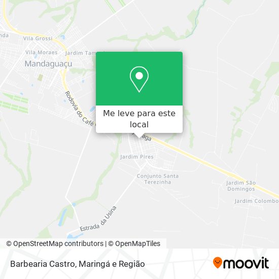 Barbearia Castro mapa