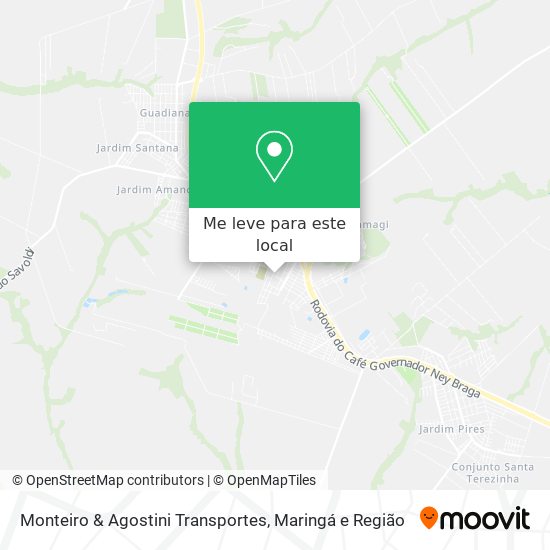 Monteiro & Agostini Transportes mapa