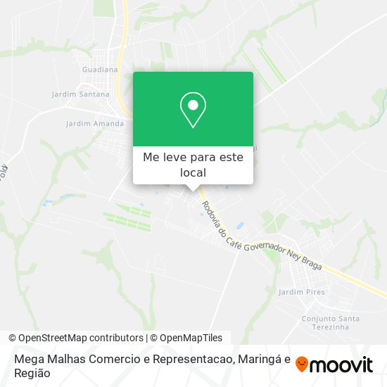 Mega Malhas Comercio e Representacao mapa