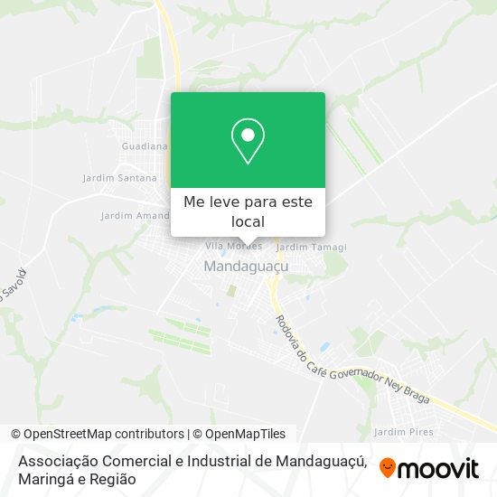 Associação Comercial e Industrial de Mandaguaçú mapa