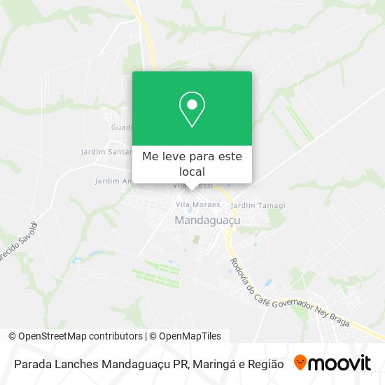 Parada Lanches Mandaguaçu PR mapa