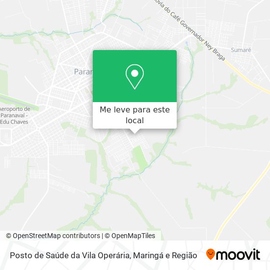Posto de Saúde da Vila Operária mapa