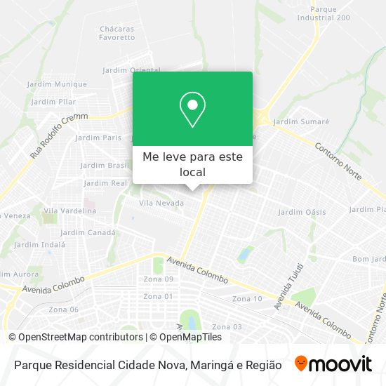 Parque Residencial Cidade Nova mapa