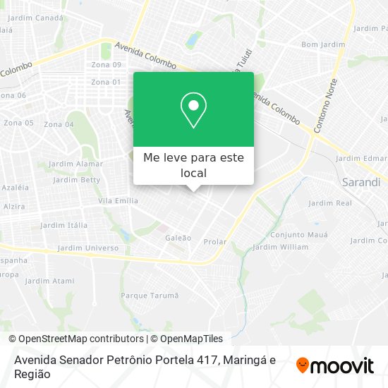 Avenida Senador Petrônio Portela 417 mapa