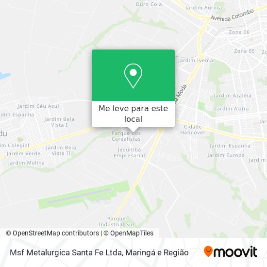 Msf Metalurgica Santa Fe Ltda mapa