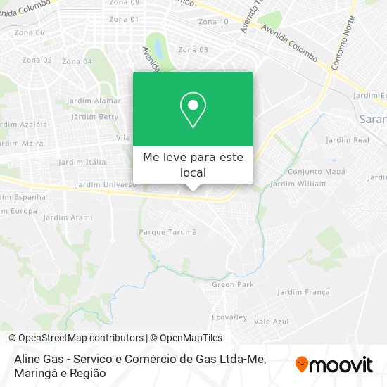 Aline Gas - Servico e Comércio de Gas Ltda-Me mapa
