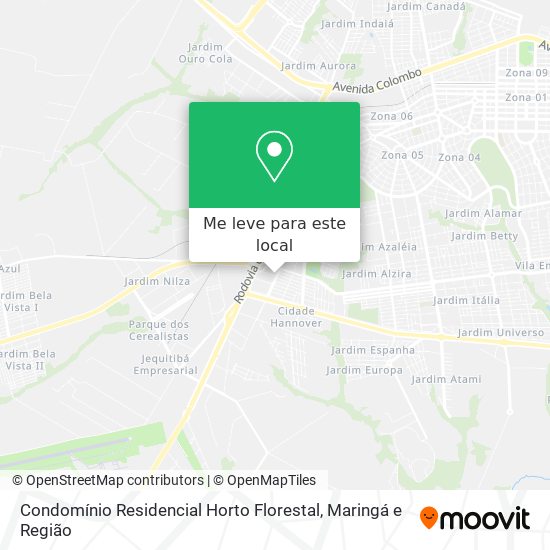 Condomínio Residencial Horto Florestal mapa