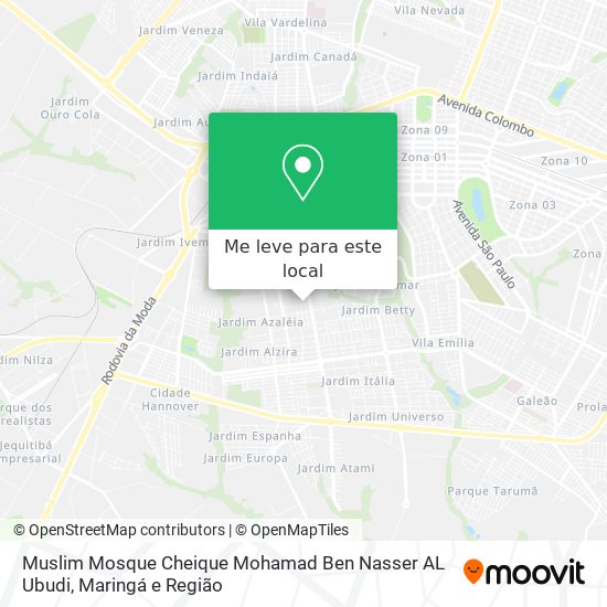 Muslim Mosque Cheique Mohamad Ben Nasser AL Ubudi mapa