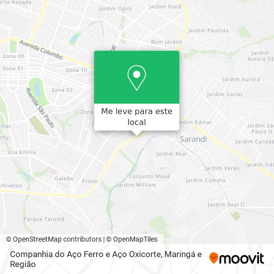 Companhia do Aço Ferro e Aço Oxicorte mapa