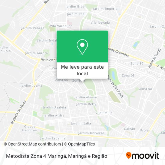 Metodista Zona 4 Maringá mapa