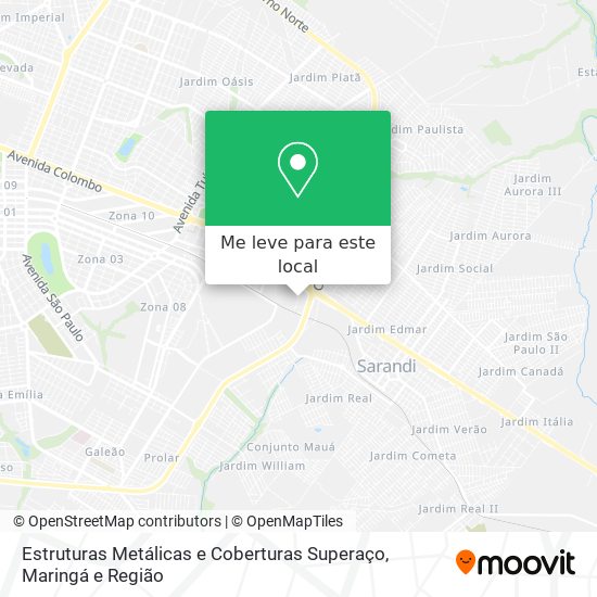 Estruturas Metálicas e Coberturas Superaço mapa