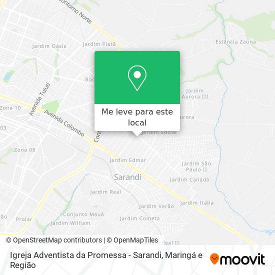 Igreja Adventista da Promessa - Sarandi mapa