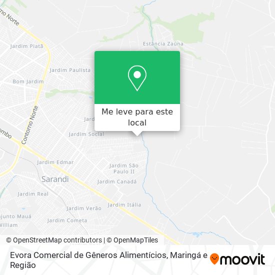 Evora Comercial de Gêneros Alimentícios mapa