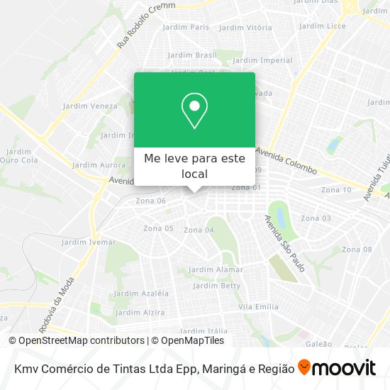 Kmv Comércio de Tintas Ltda Epp mapa