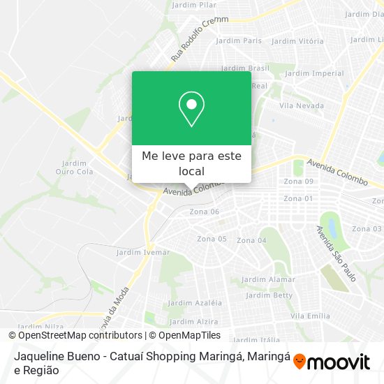Jaqueline Bueno - Catuaí Shopping Maringá mapa