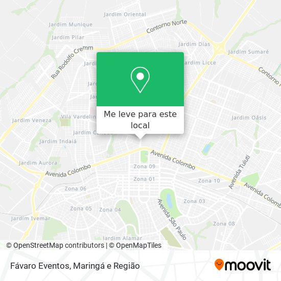 Fávaro Eventos mapa