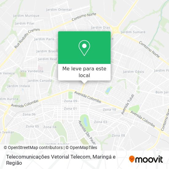 Telecomunicações Vetorial Telecom mapa