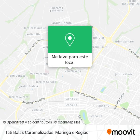 Tati Balas Caramelizadas mapa