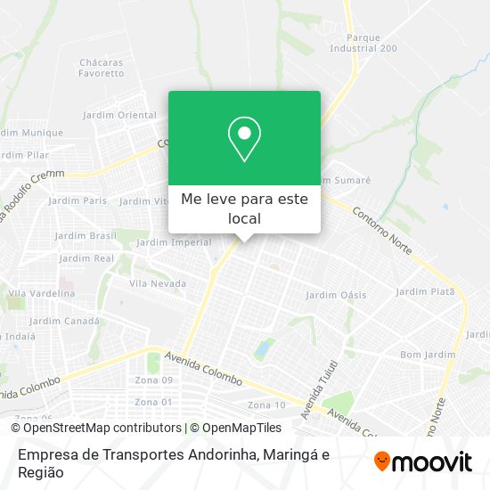 Empresa de Transportes Andorinha mapa