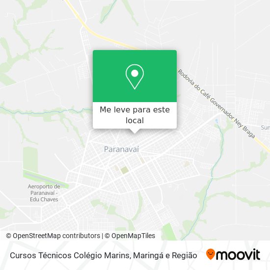 Cursos Técnicos Colégio Marins mapa