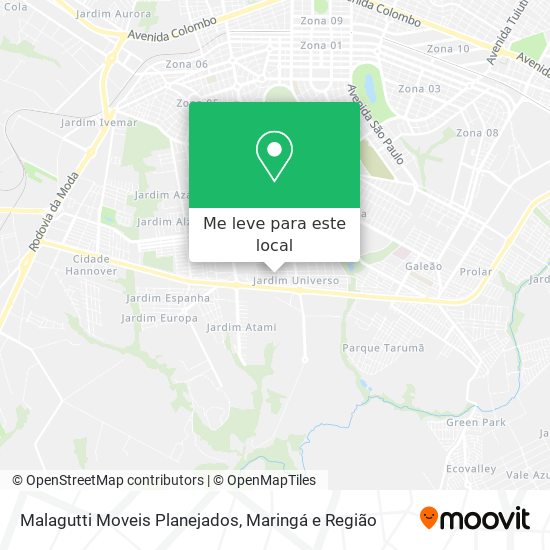 Malagutti Moveis Planejados mapa