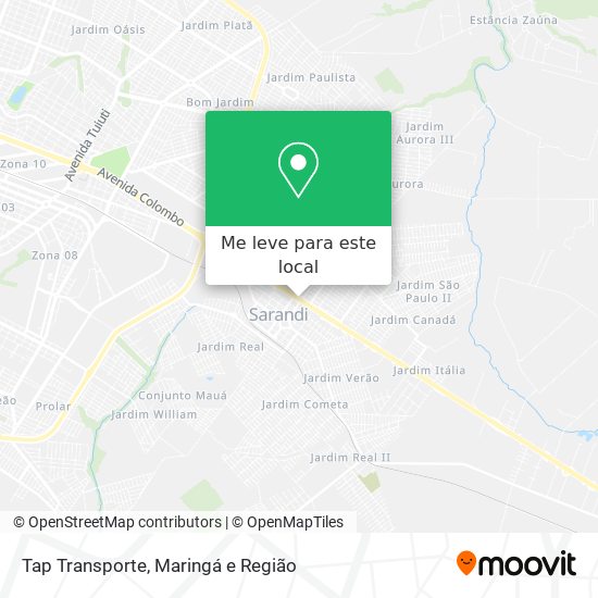 Tap Transporte mapa