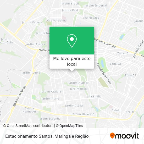 Estacionamento Santos mapa