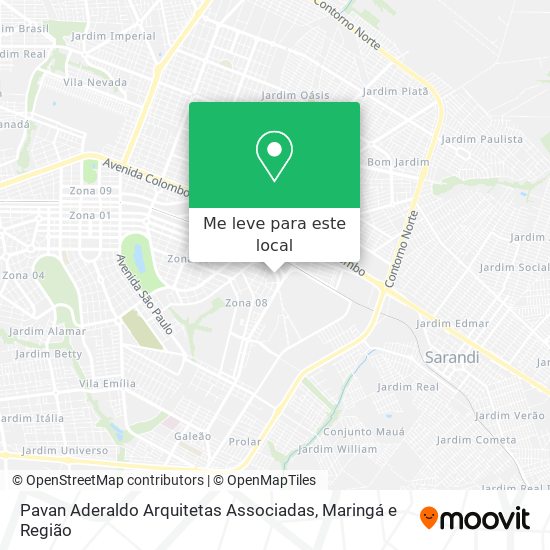 Pavan Aderaldo Arquitetas Associadas mapa