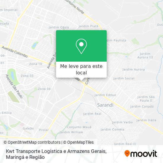 Kwt Transporte Logistica e Armazens Gerais mapa