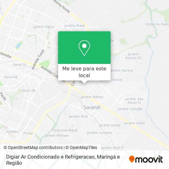 Digiar Ar Condicionado e Refrigeracao mapa