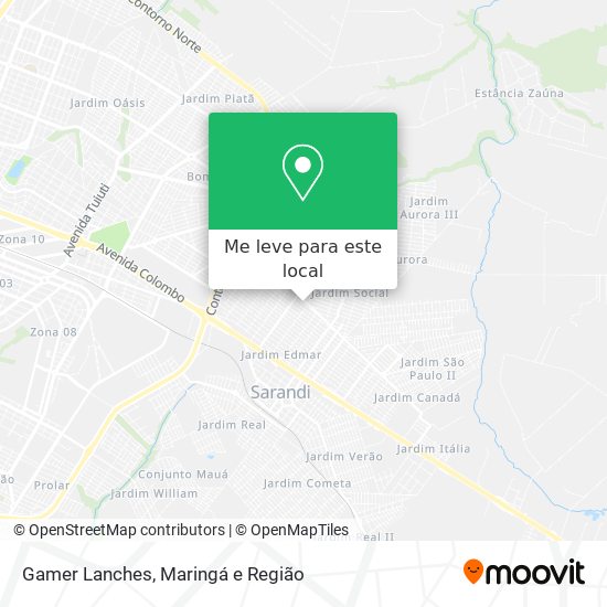 Gamer Lanches mapa