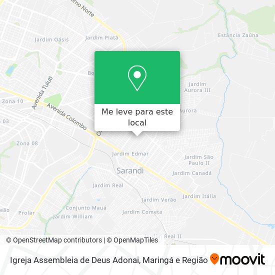 Igreja Assembleia de Deus Adonai mapa