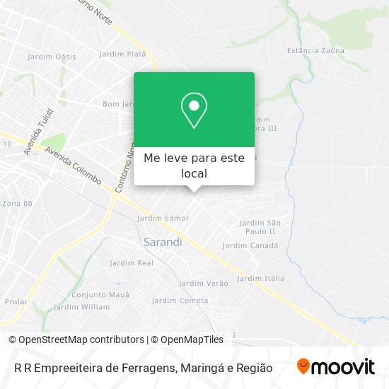 R R Empreeiteira de Ferragens mapa