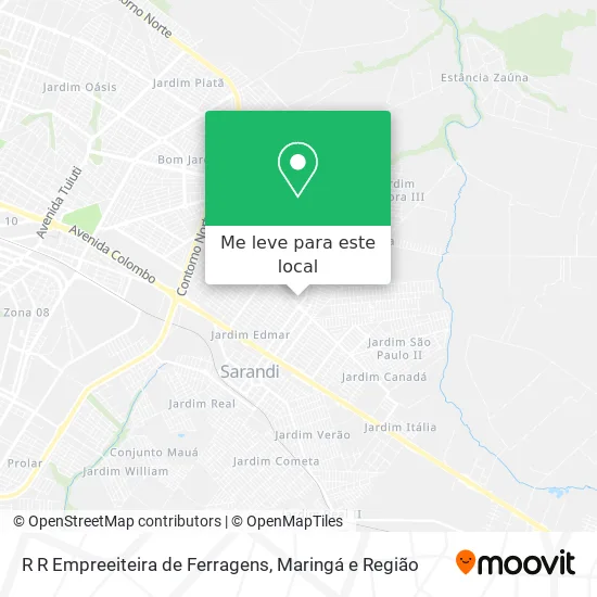 R R Empreeiteira de Ferragens mapa