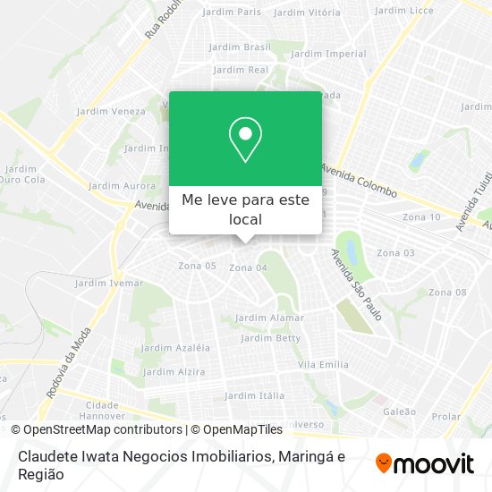 Claudete Iwata Negocios Imobiliarios mapa