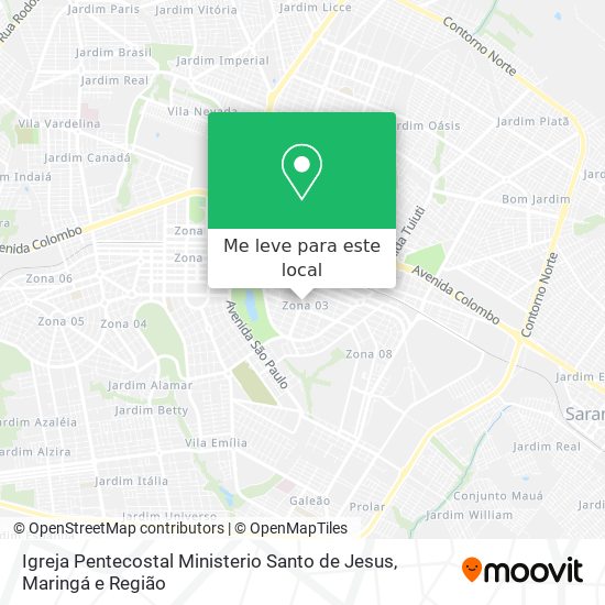 Igreja Pentecostal Ministerio Santo de Jesus mapa