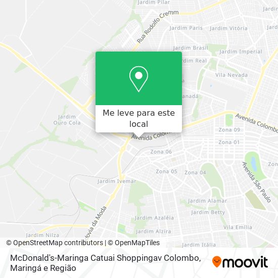 McDonald's-Maringa Catuai Shoppingav Colombo mapa