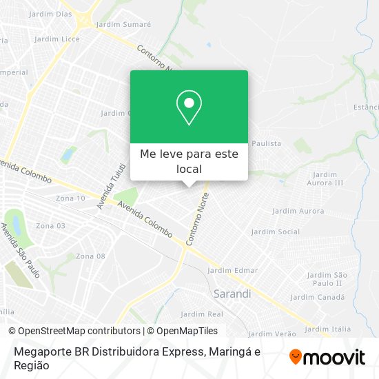 Megaporte BR Distribuidora Express mapa