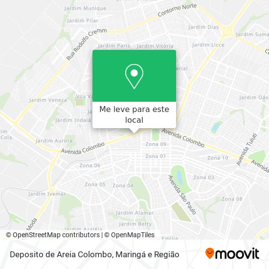 Deposito de Areia Colombo mapa
