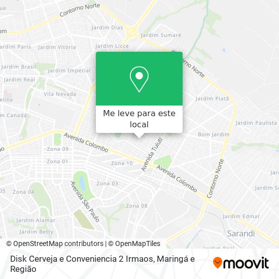 Disk Cerveja e Conveniencia 2 Irmaos mapa