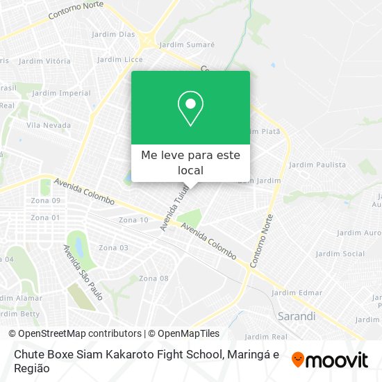 Chute Boxe Siam Kakaroto Fight School mapa
