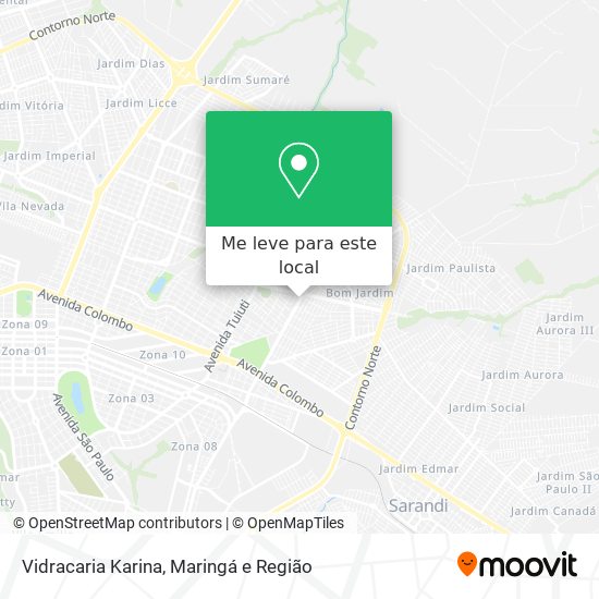 Vidracaria Karina mapa